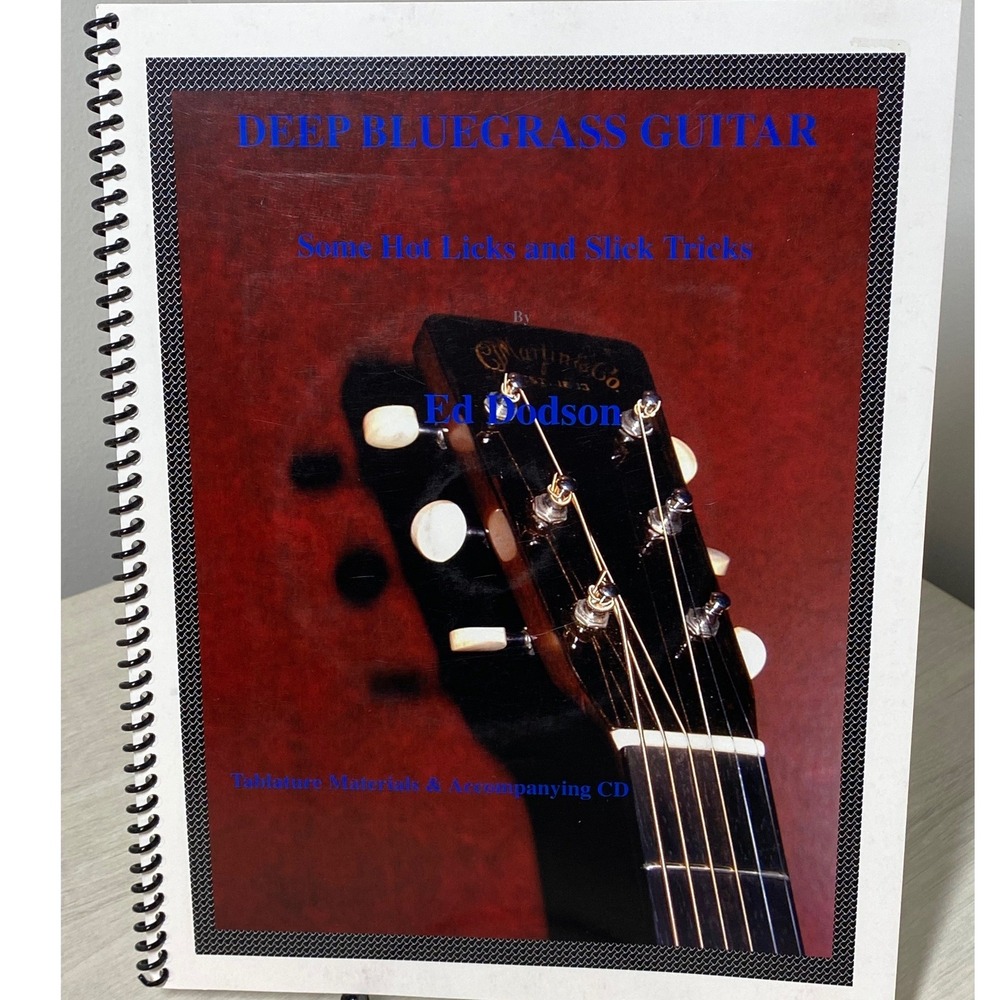 RARE Deep Bluegrass Guitar Ed Dodson Instructional Tablature Book CD Audio Tabs
